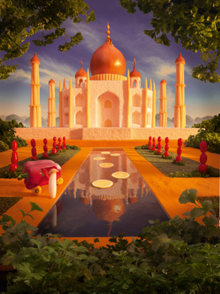 Illustration for article titled Estos apetecibles paisajes están hechos con alimentos reales